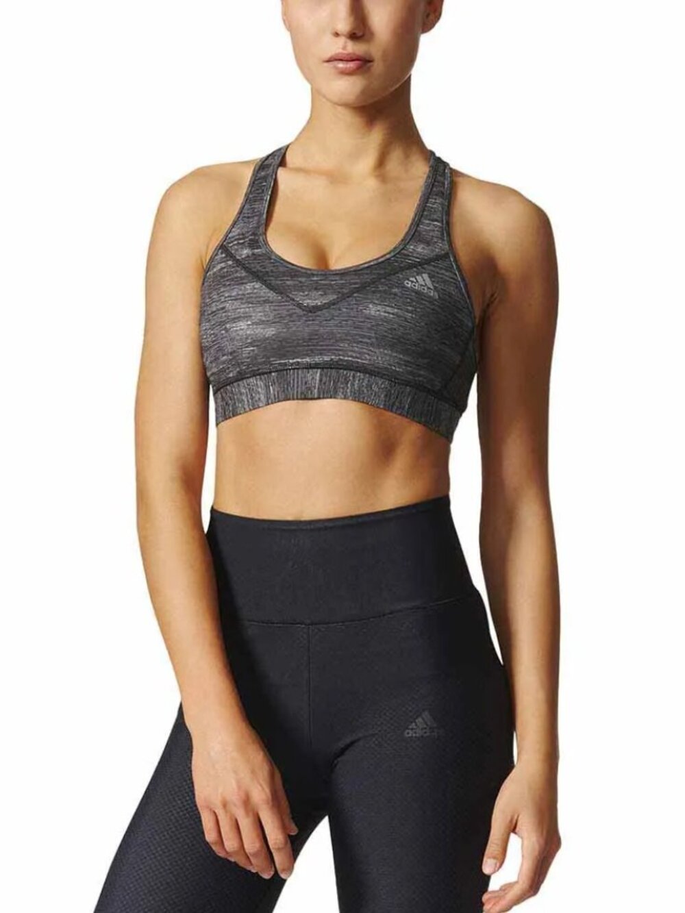 adidas Techfit Base Padded Bra Size L Gray
